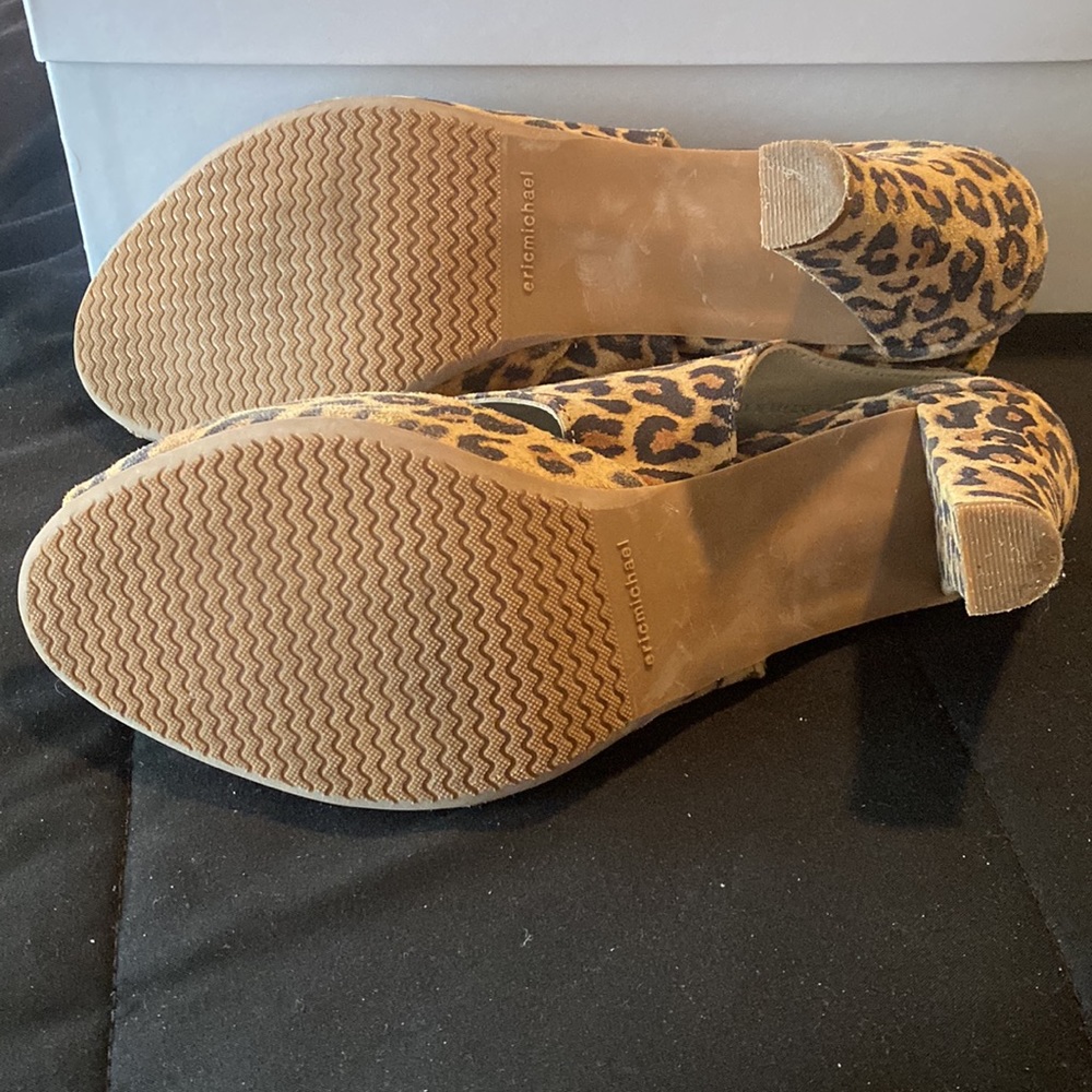 Leopard Print Open Toe Sling Backs. - image 6